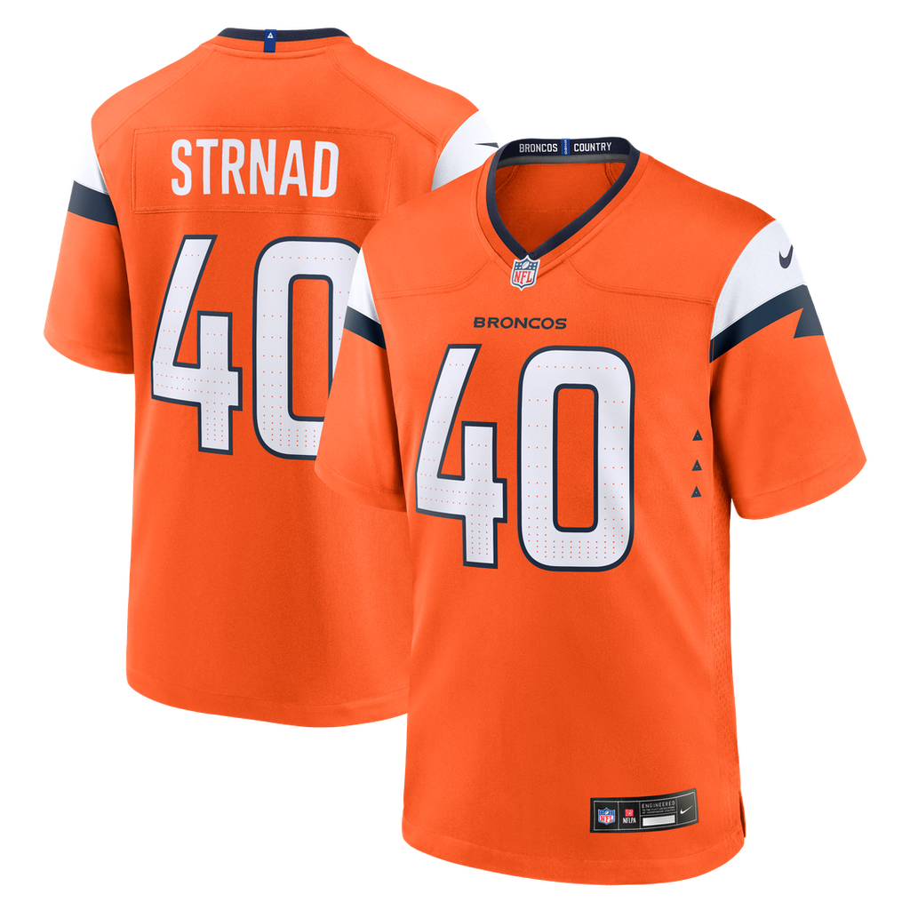 Denver Broncos Justin Strnad Nike Team Game Jersey - Orange