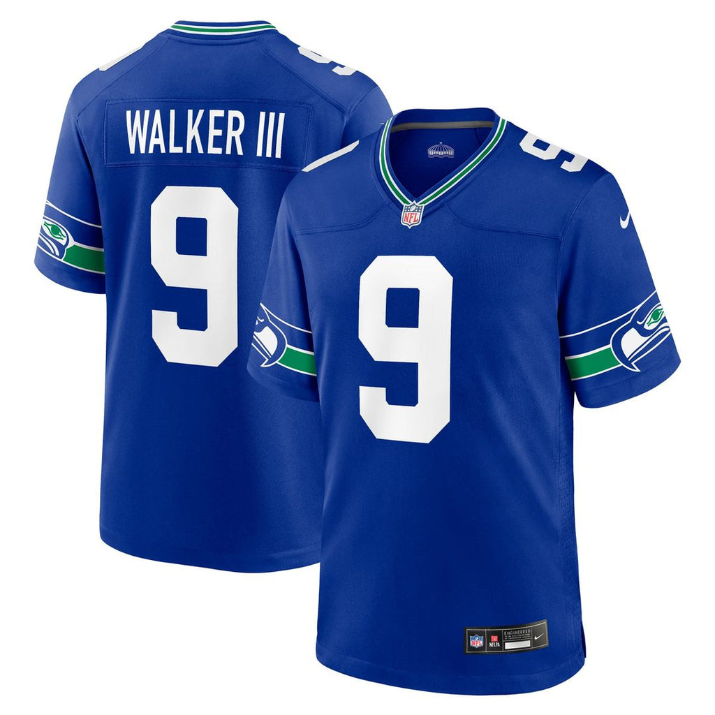 Seattle Seahawks Kenneth Walker III Nike Throwback Player Game Jersey - Royal