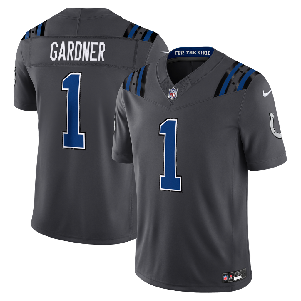 Indianapolis Colts Ahmad Sauce Gardner Nike 2026 Rivalries Collection Stitched Limited Jersey - Anthracite