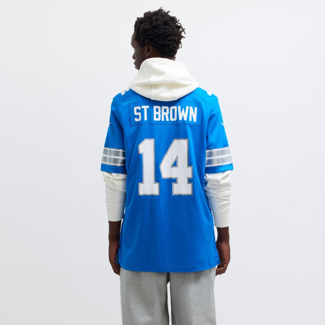 Detroit Lions Amon-Ra St. Brown Nike Game Jersey - Blue
