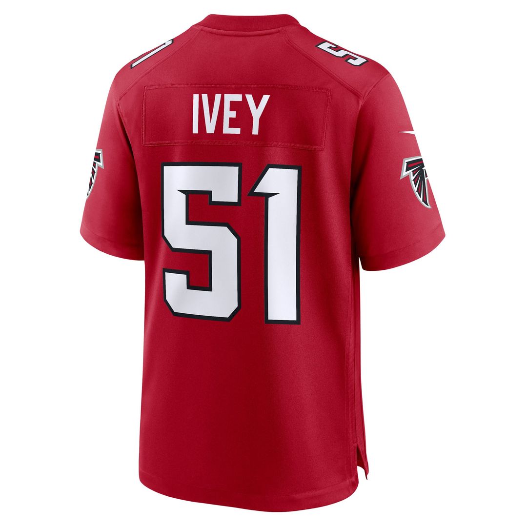 Atlanta Falcons Jared Ivey Nike Team Game Jersey - Red