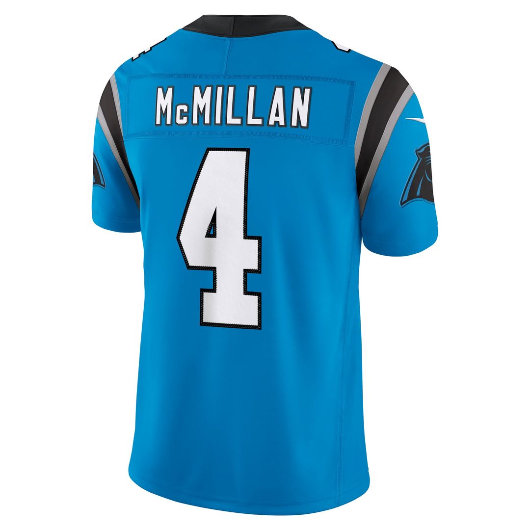 Carolina Panthers Tetairoa McMillan Nike Alternate Vapor F.U.S.E. Stitched Limited Jersey - Blue