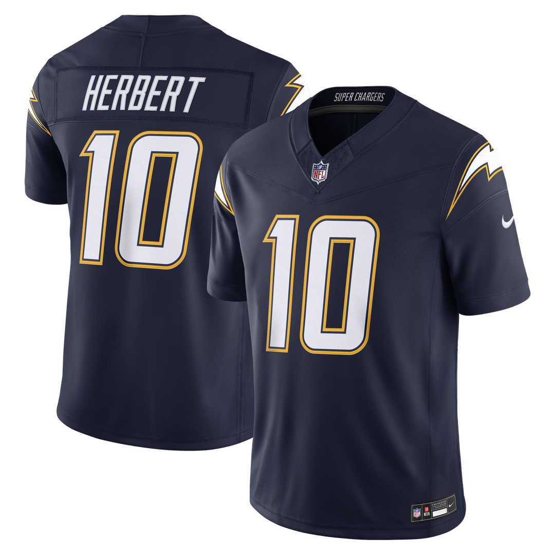 Los Angeles Chargers Justin Herbert Nike Team Vapor F.U.S.E. Stitched Limited Jersey - Powder Blue