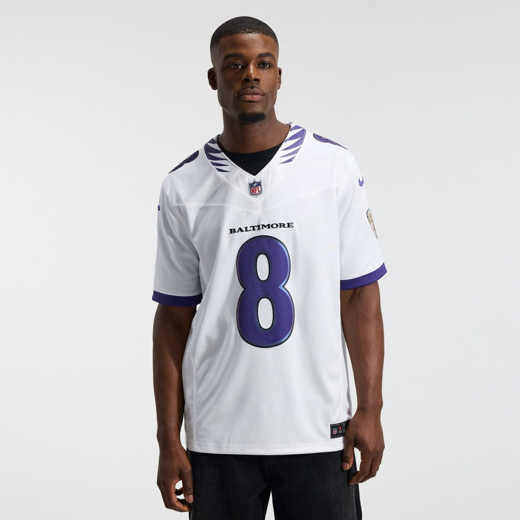 Baltimore Ravens Lamar Jackson Nike Vapor F.U.S.E. Stitched Limited Jersey - White