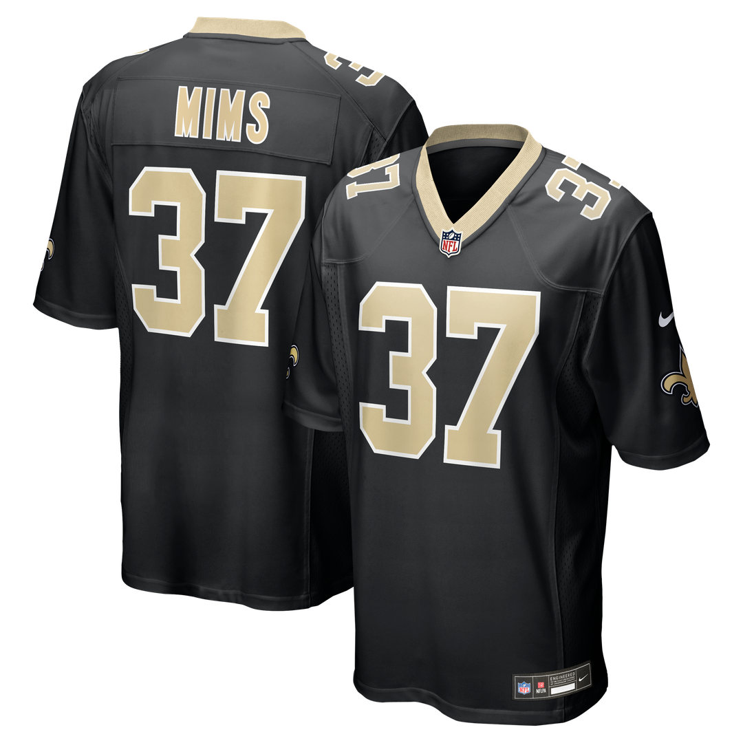New Orleans Saints Jordan Mims Nike Team Game Jersey - Black
