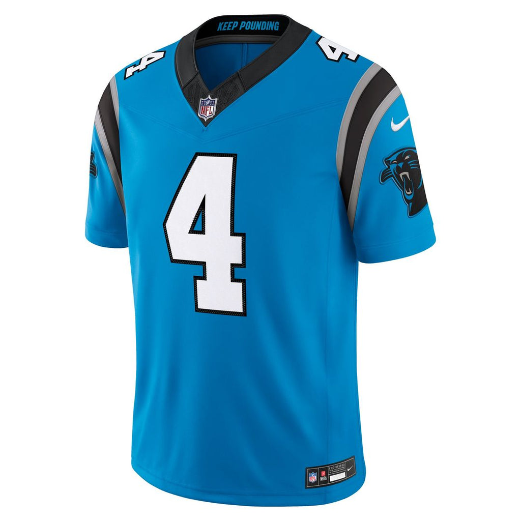 Carolina Panthers Tetairoa McMillan Nike Alternate Vapor F.U.S.E. Stitched Limited Jersey - Blue