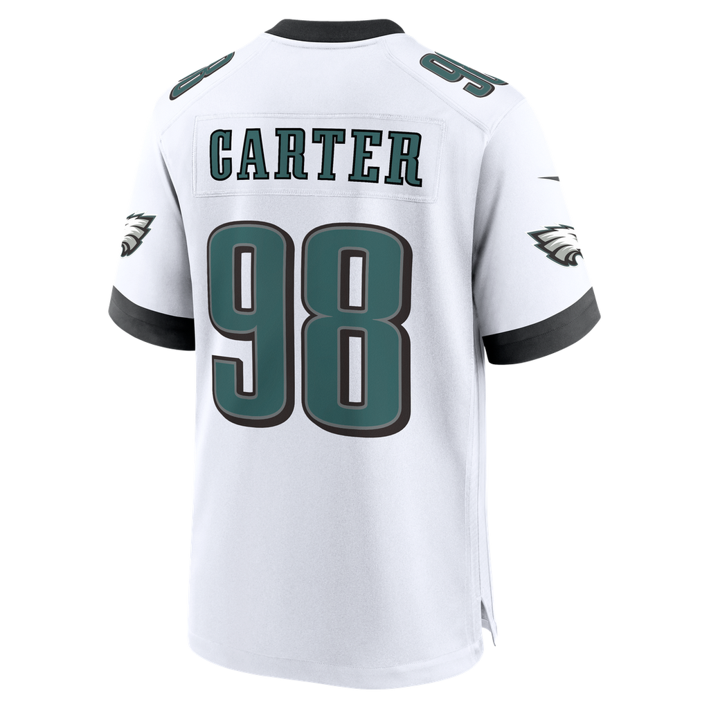 Philadelphia Eagles Jalen Carter Nike Game Jersey - White