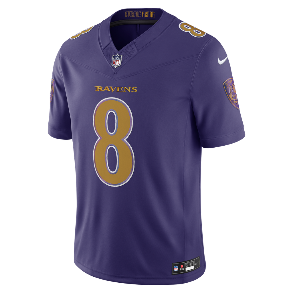 Baltimore Ravens Lamar Jackson Nike Alternate Vapor F.U.S.E. Stitched Limited Jersey - Purple