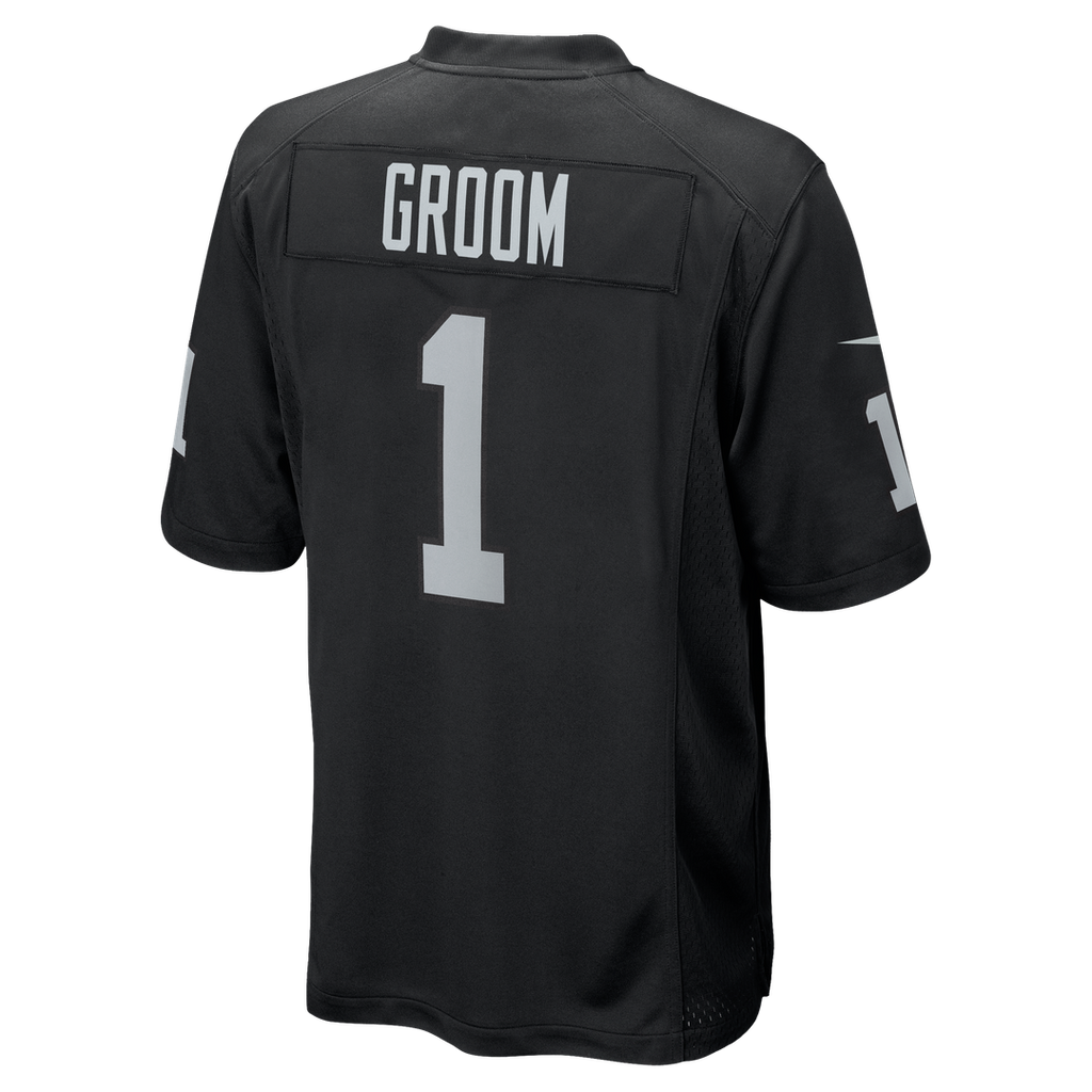 Las Vegas Raiders Number 1 Groom Nike Game Jersey - Black