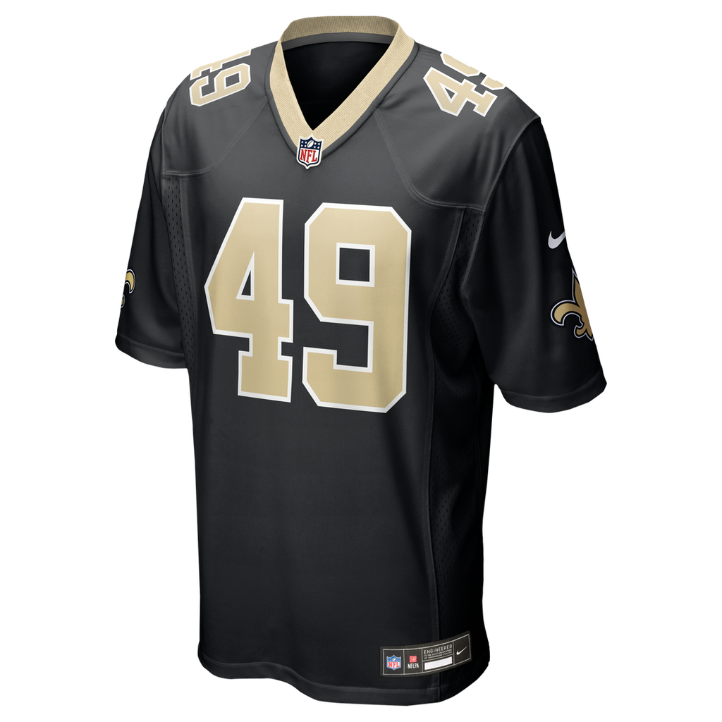 New Orleans Saints Zach Wood Nike Game Jersey - Black