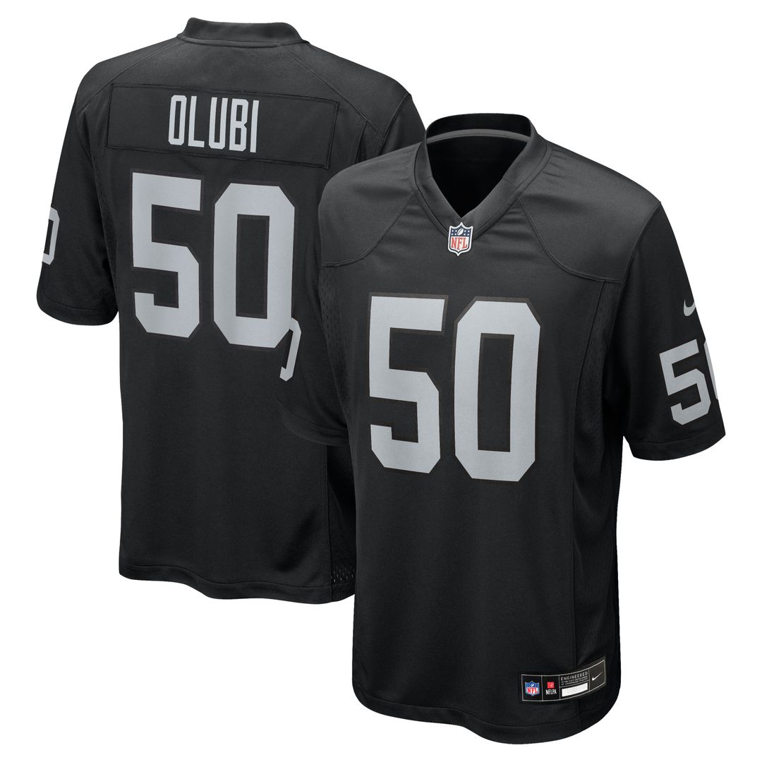 Las Vegas Raiders Segun Olubi Nike Team Game Jersey - Black