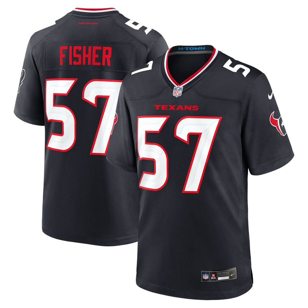 Houston Texans Blake Fisher Nike Team Game Jersey - Navy