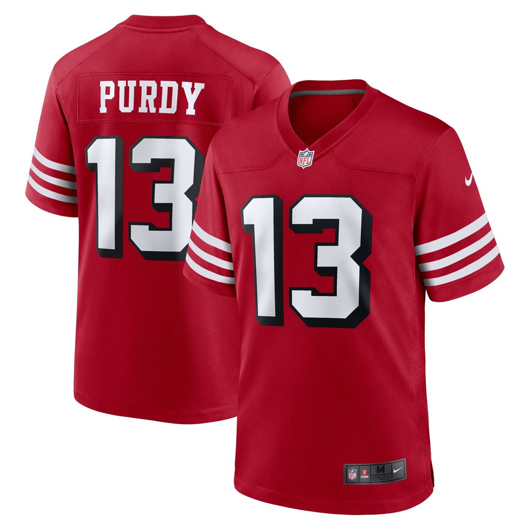 San Francisco 49ers Men San Francisco 49ers Brock Purdy Nike Alternate Game Player Jersey - Scarlet