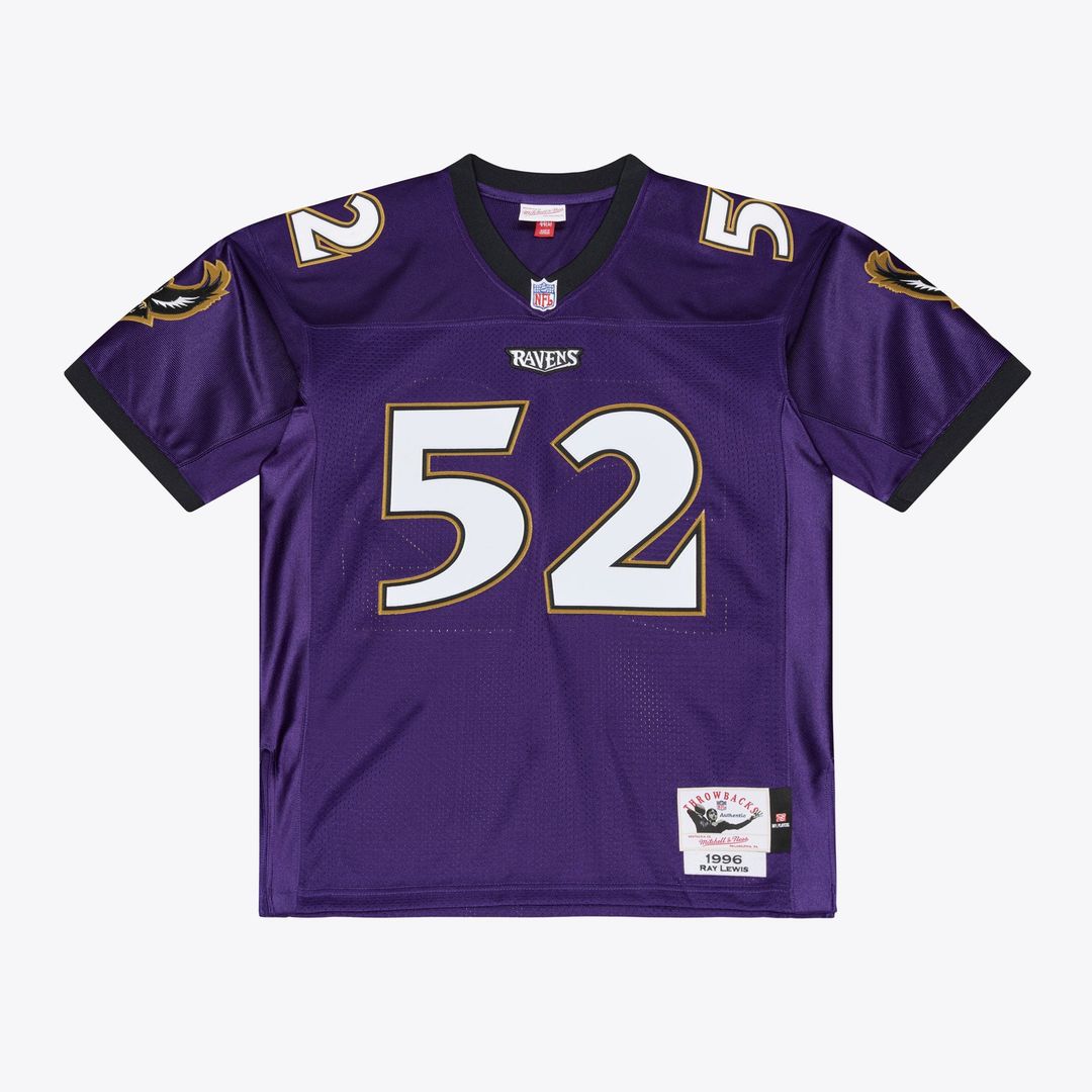 Baltimore Ravens Ray Lewis Mitchell & Ness 1996 Authentic Throwback Jersey - Purple