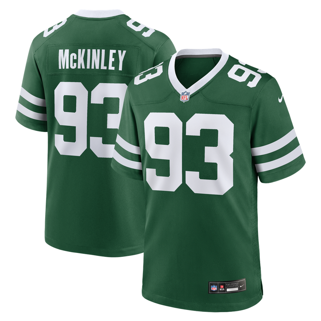 New York Jets Takk McKinley Nike Team Game Jersey - Legacy Green