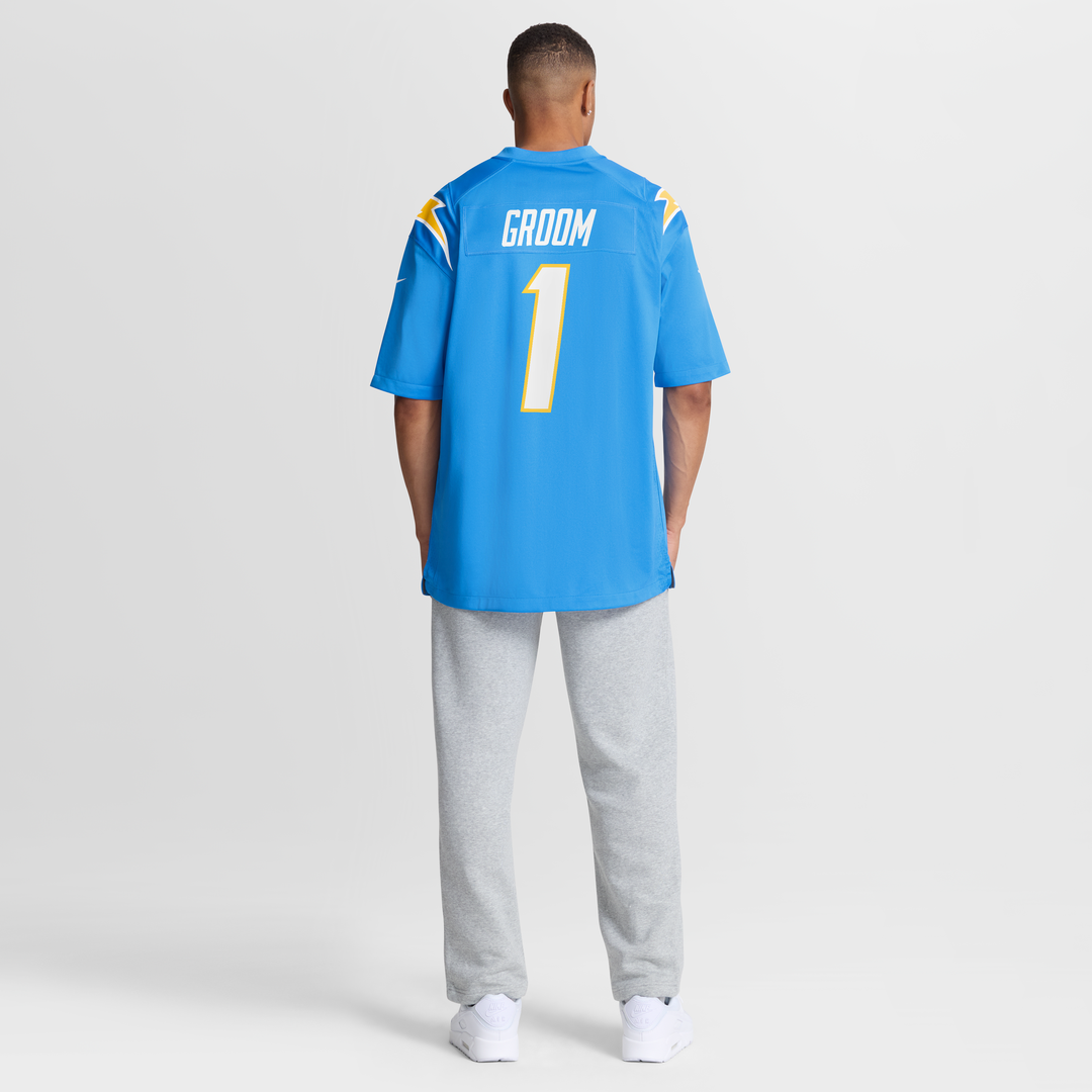 Los Angeles Chargers Number 1 Groom Nike Game Jersey - Powder Blue