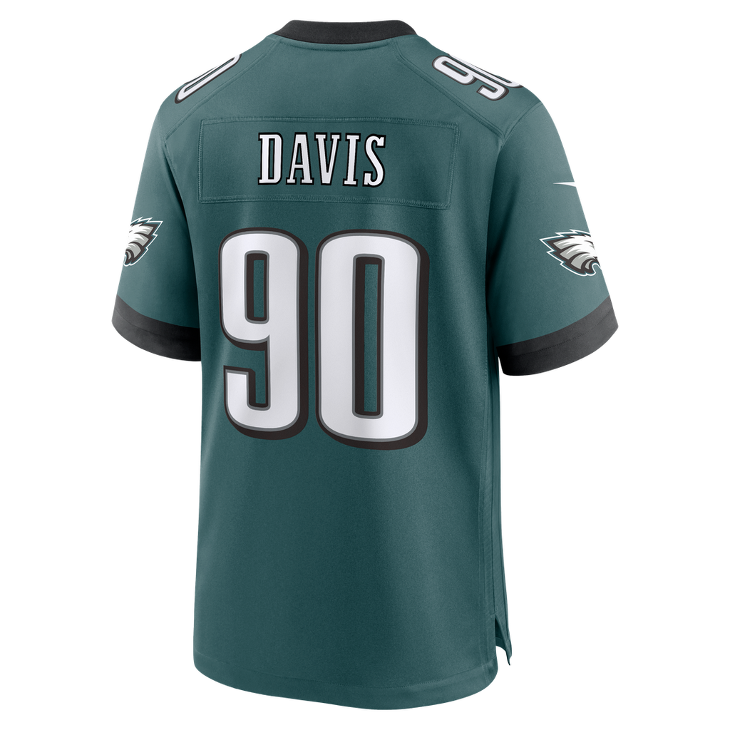 Philadelphia Eagles Jordan Davis Nike Team Game Jersey - Midnight Green