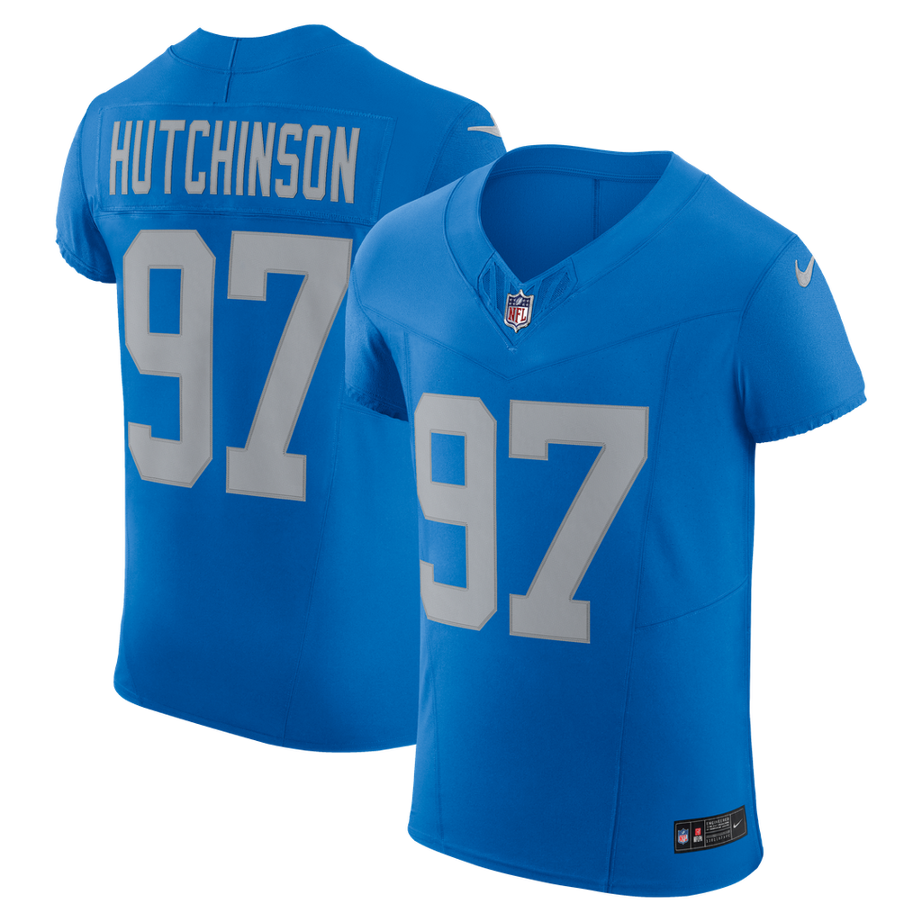 Detroit Lions Aidan Hutchinson Nike Alternate Vapor F.U.S.E. Elite Jersey - Blue