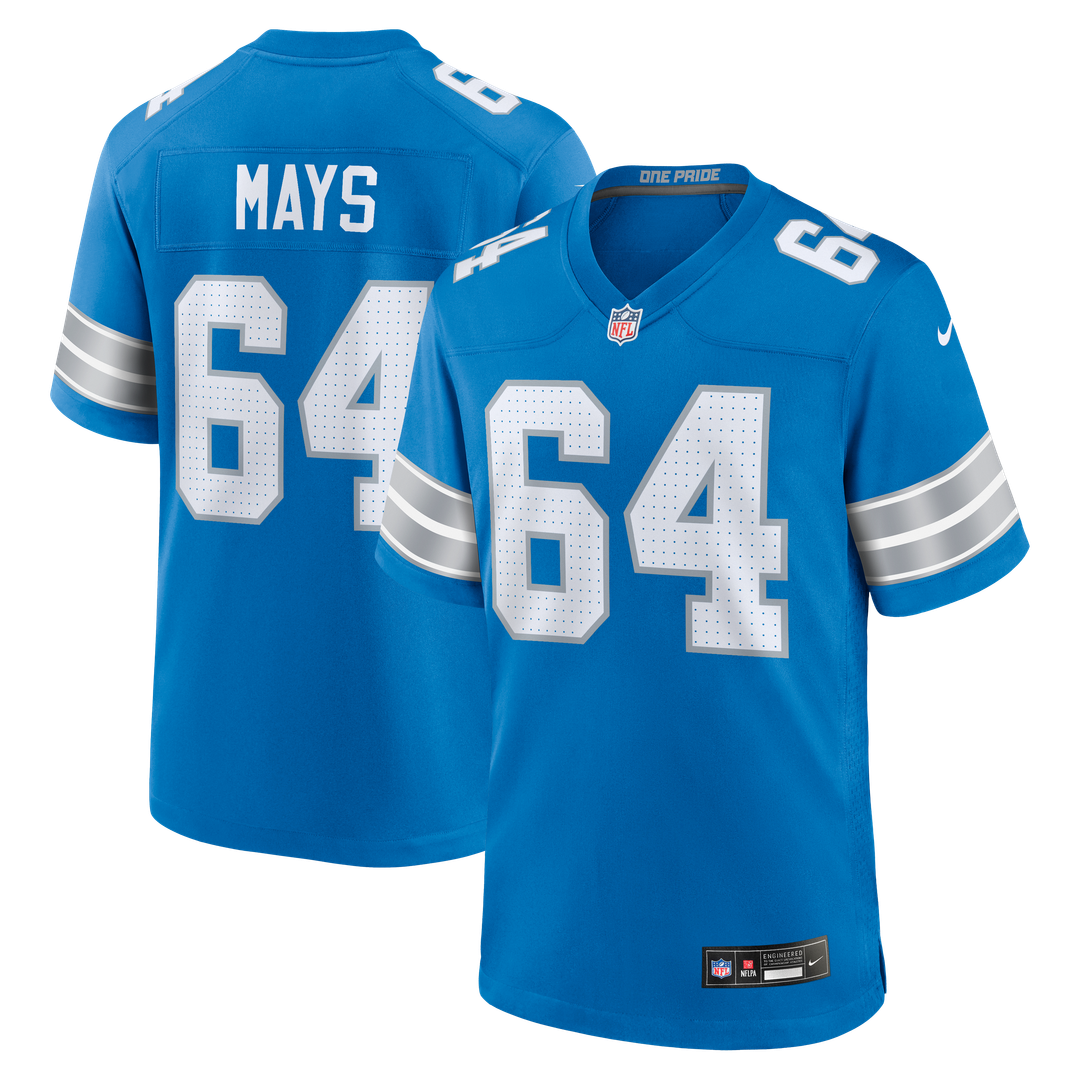 Detroit Lions Cade Mays Nike Team Game Jersey - Blue