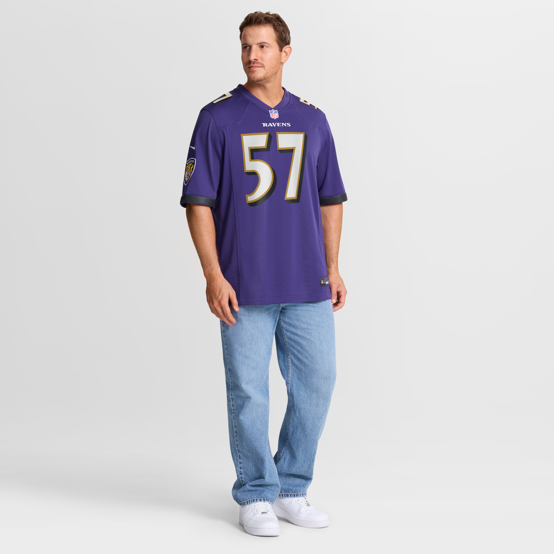 Baltimore Ravens Bart Scott Nike Game Retired Player Jersey - Purple