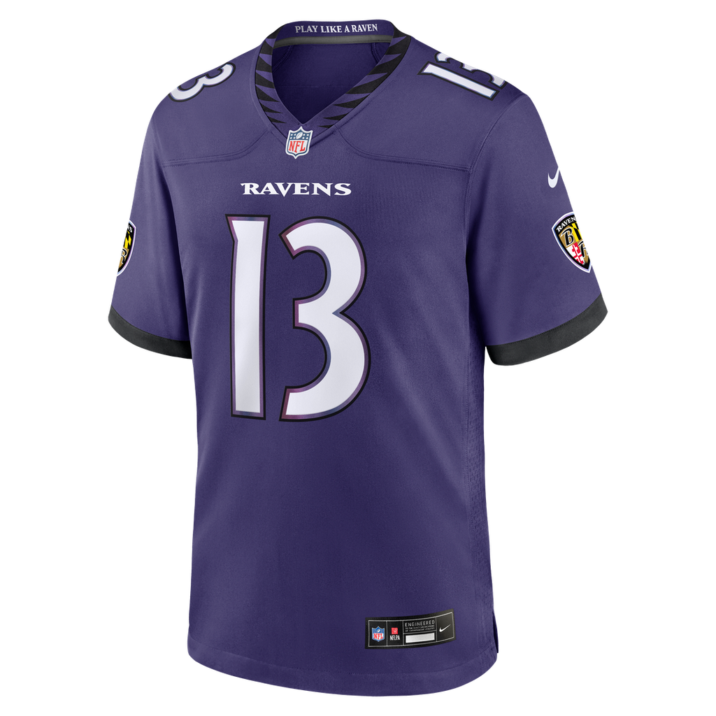 Baltimore Ravens Elijah Sarratt Nike Team Game Jersey - Purple