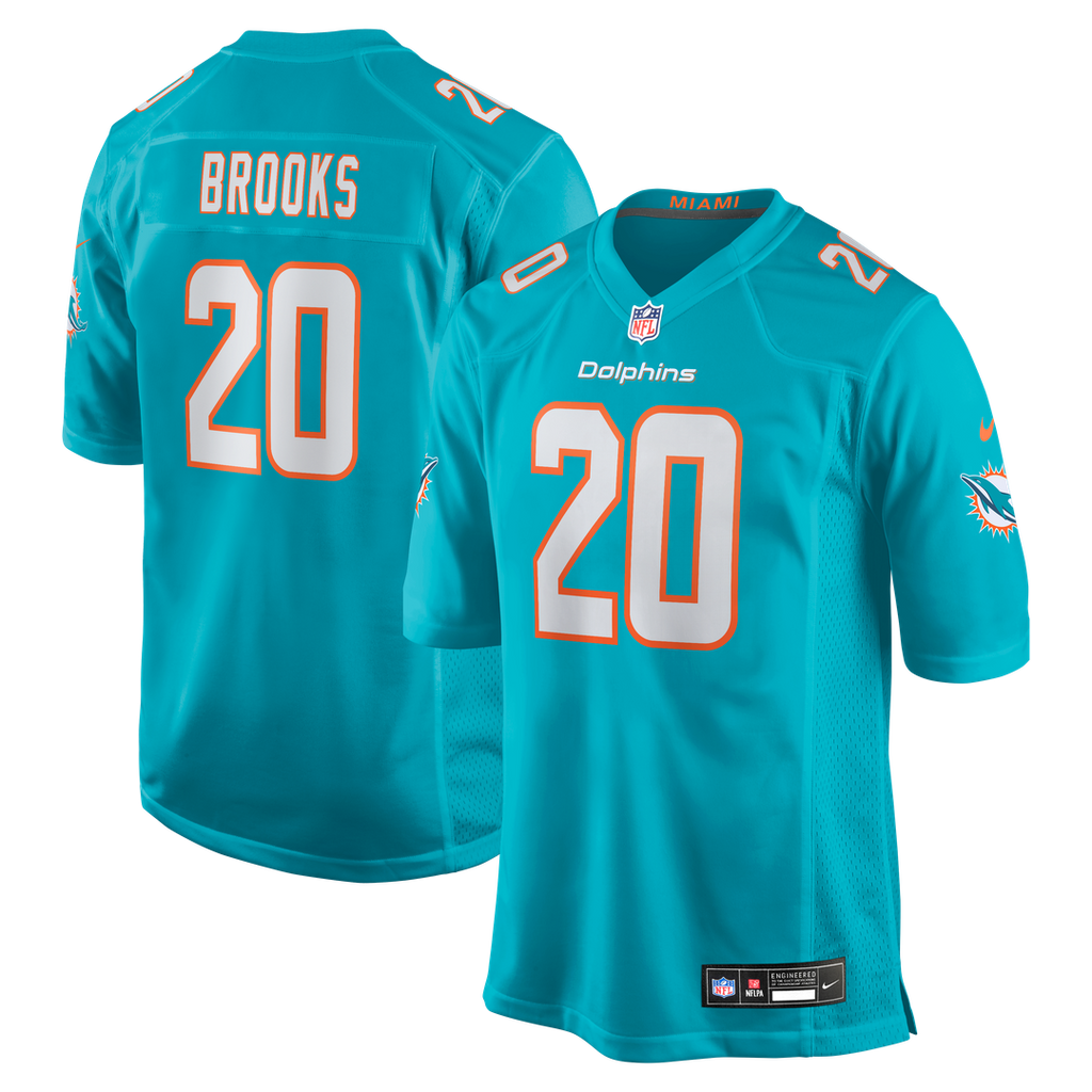 Miami Dolphins Jordyn Brooks Nike Game Jersey - Aqua
