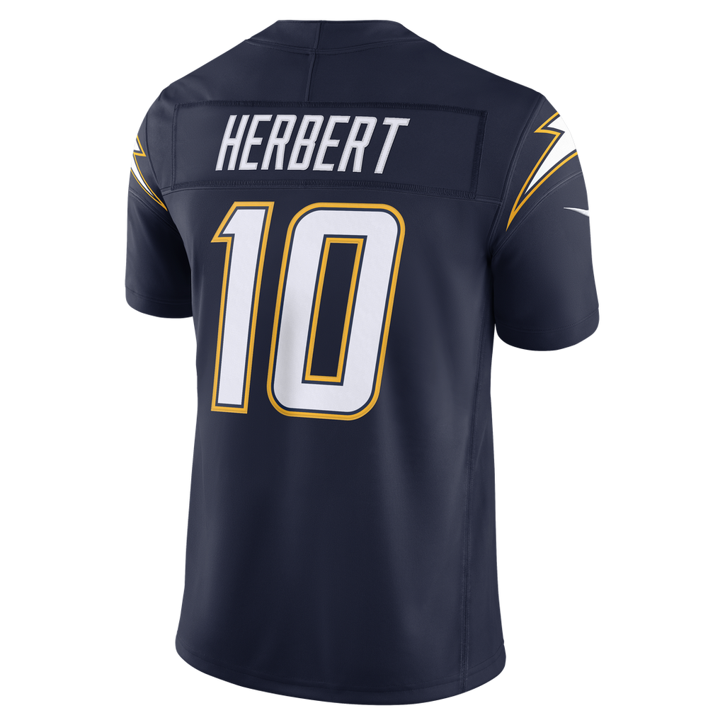 Los Angeles Chargers Justin Herbert Nike Alternate Super Chargers Vapor F.U.S.E. Stitched Limited Jersey - Navy