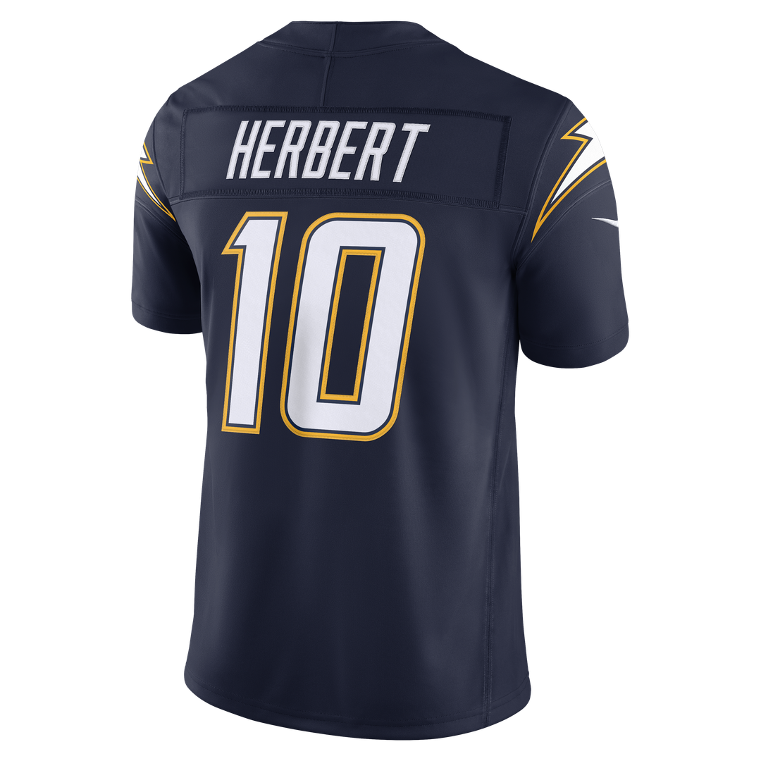 Los Angeles Chargers Justin Herbert Nike Alternate Super Chargers Vapor F.U.S.E. Stitched Limited Jersey - Navy