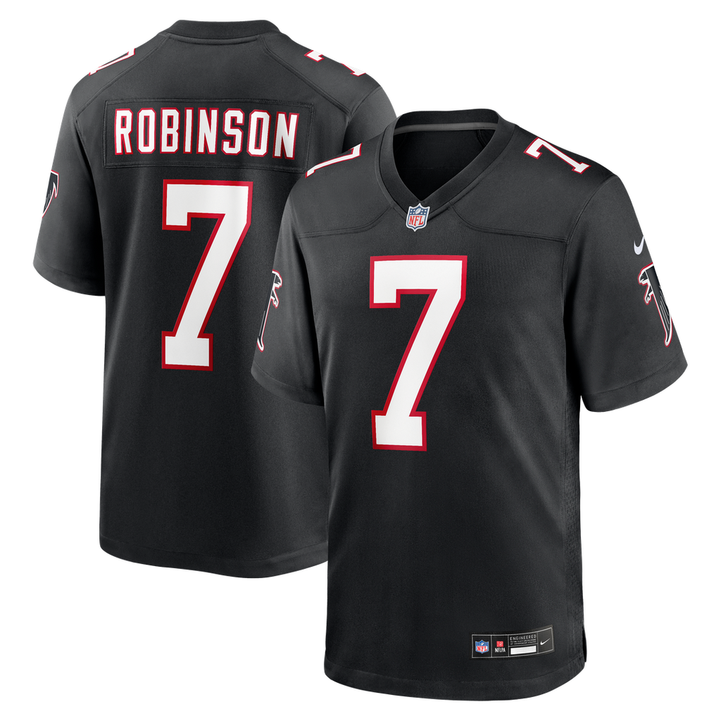 Atlanta Falcons Bijan Robinson Nike Throwback Game Jersey - Black