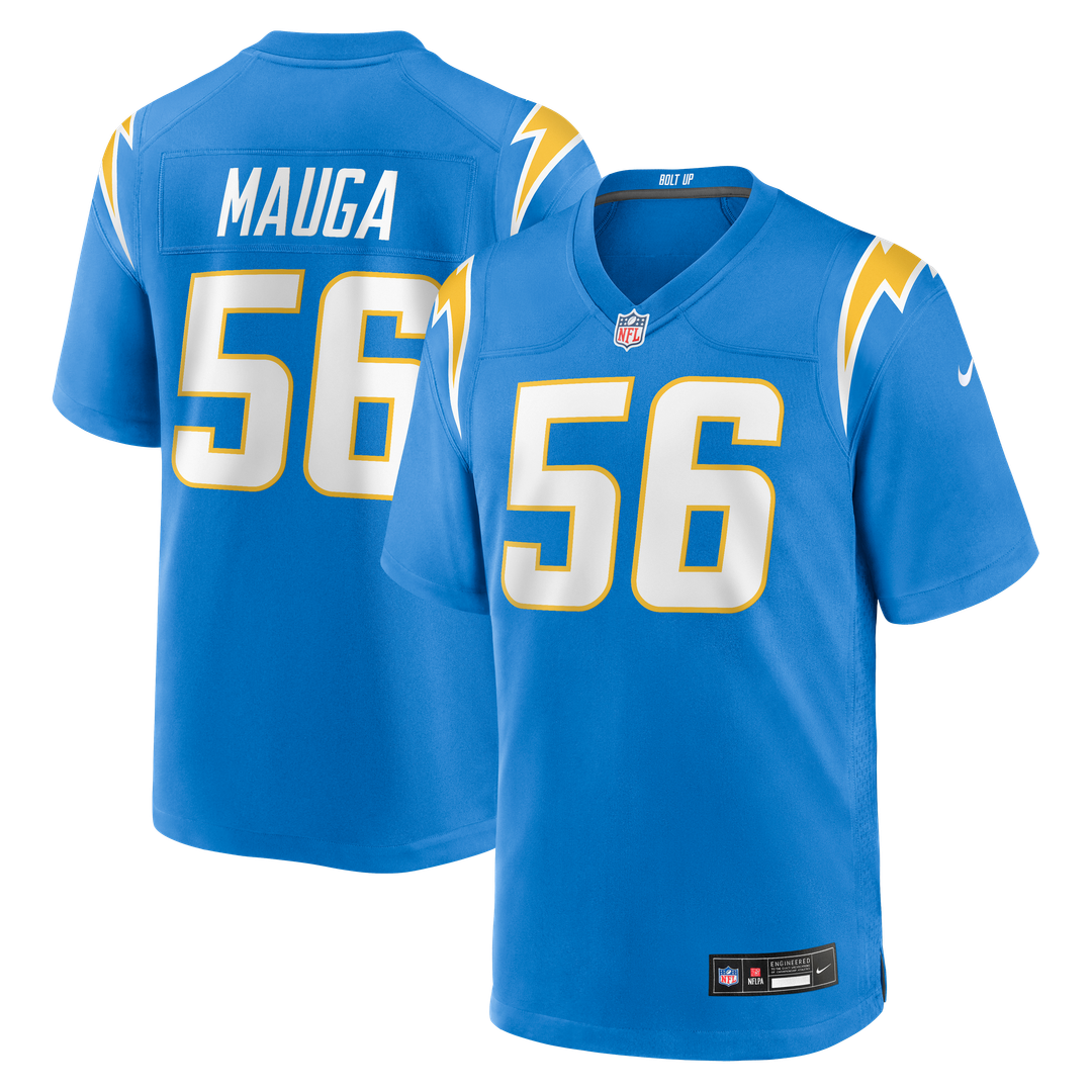 Los Angeles Chargers Kanai Mauga Nike Team Game Jersey - Powder Blue