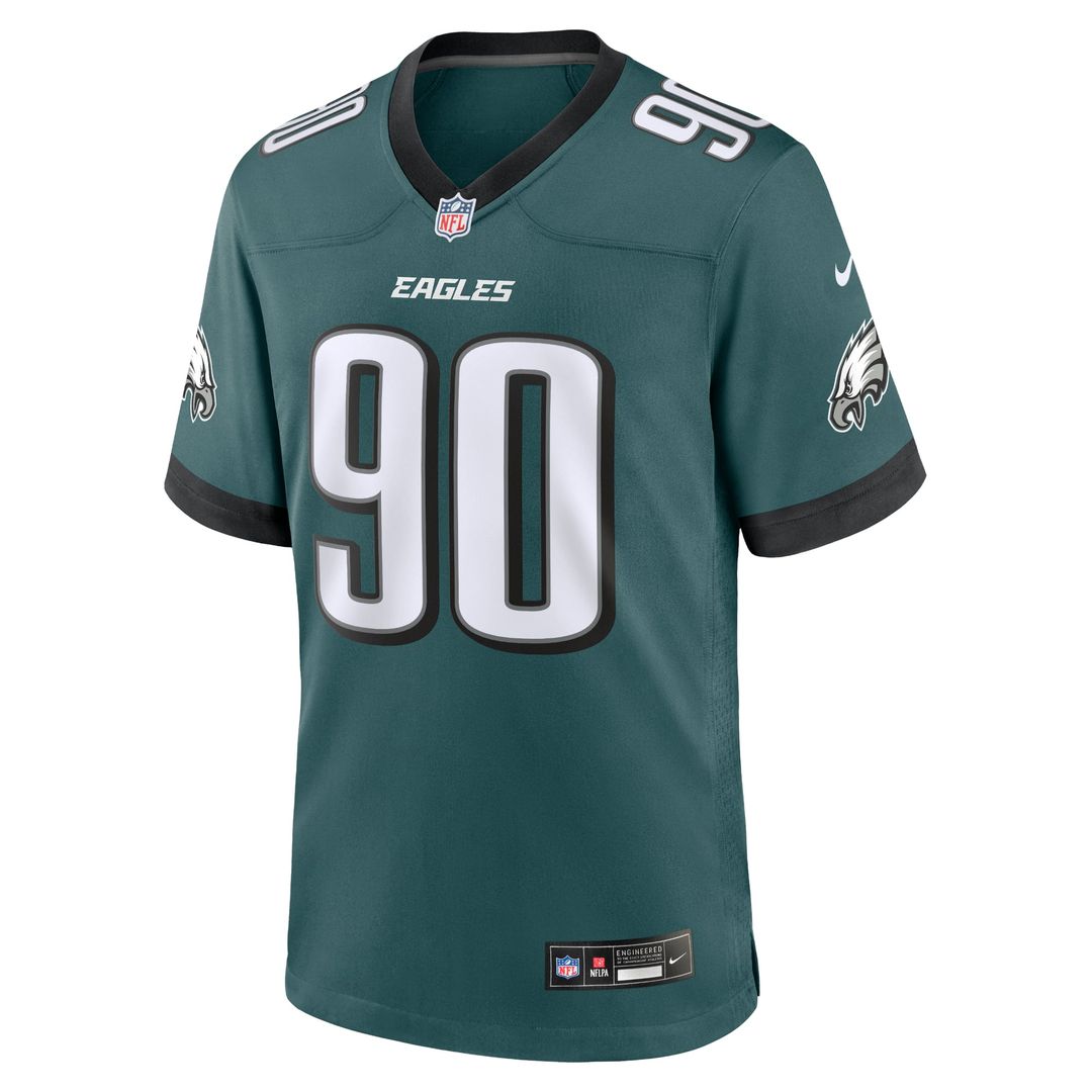 Philadelphia Eagles Jordan Davis Nike Team Game Jersey - Midnight Green