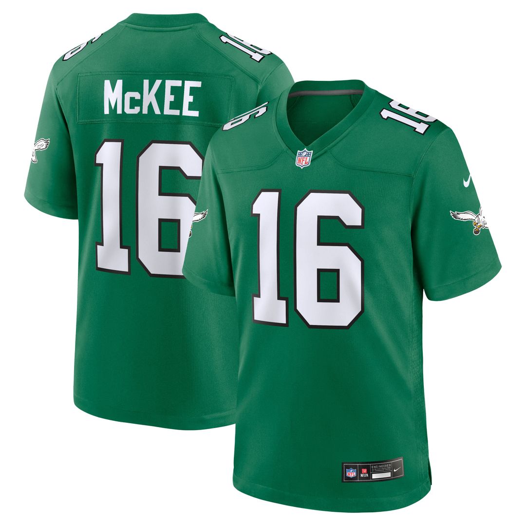 Philadelphia Eagles Tanner McKee Nike Alternate Game Jersey - Kelly Green