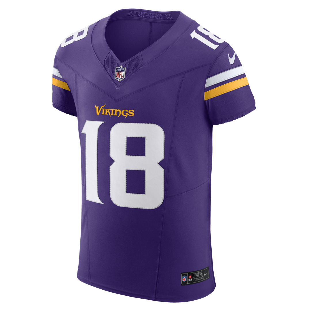 Minnesota Vikings Justin Jefferson Nike Team Vapor F.U.S.E. Elite Jersey - Purple
