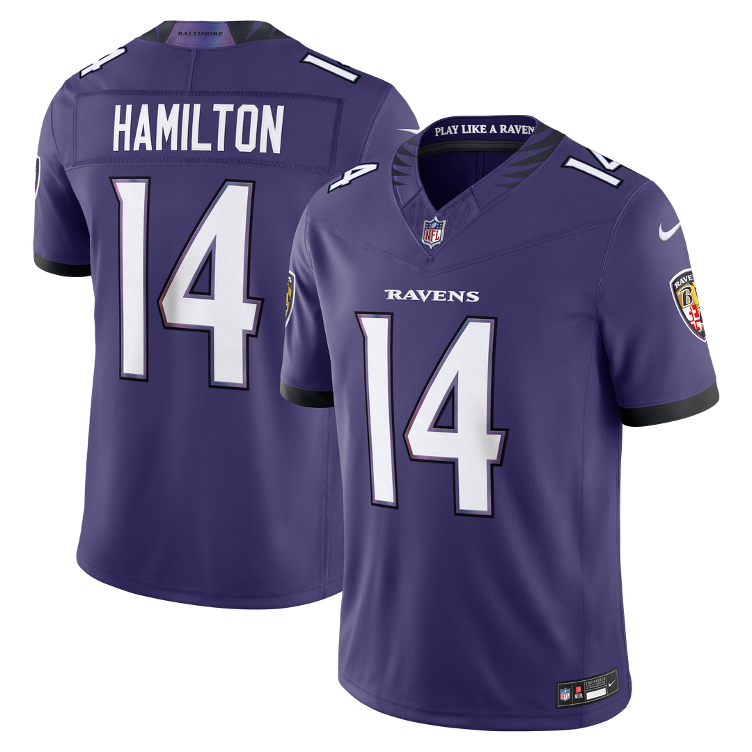 Baltimore Ravens Kyle Hamilton Nike Team Vapor F.U.S.E. Stitched Limited Jersey - Purple