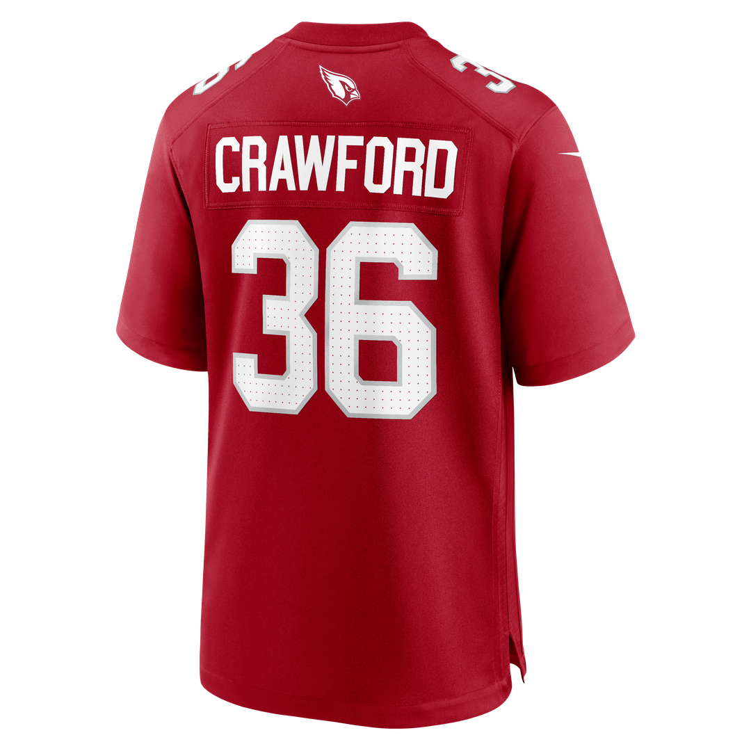 Arizona Cardinals Kitan Crawford Nike Team Game Jersey - Cardinal