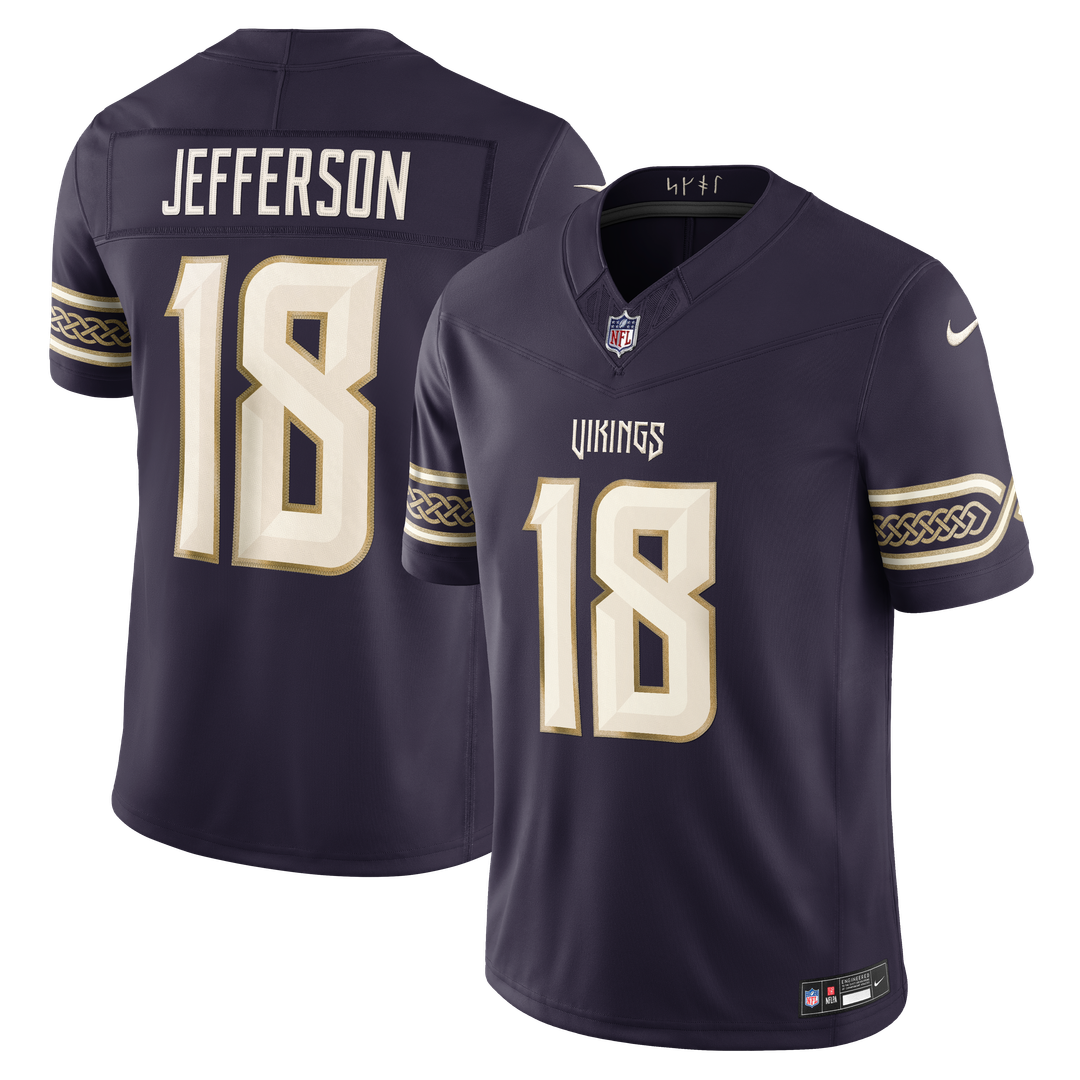 Minnesota Vikings Justin Jefferson Nike 2026 Rivalries Collection Stitched Limited Jersey - Purple