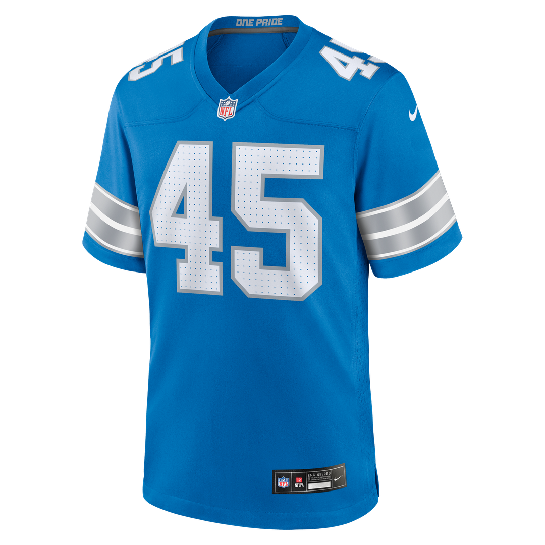 Detroit Lions Devin White Nike Team Game Jersey - Blue
