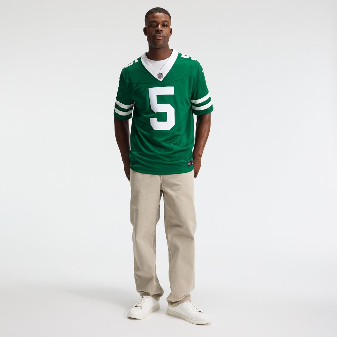 New York Jets Garrett Wilson Nike Team Vapor F.U.S.E. Stitched Limited Jersey - Legacy Green