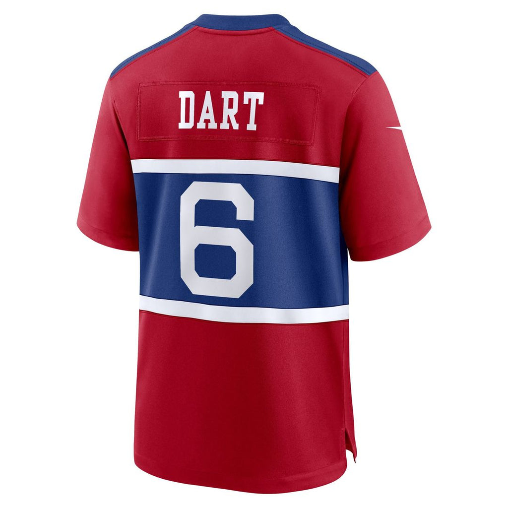 New York Giants Jaxson Dart Nike Alternate Century Red Game Jersey - Red