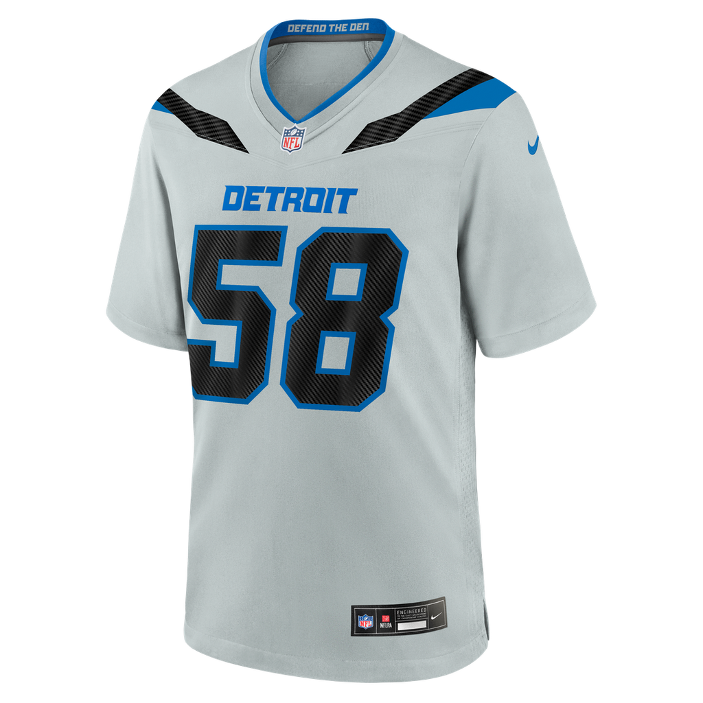 Detroit Lions Penei Sewell Nike 2026 Rivalries Collection Game Jersey - Silver