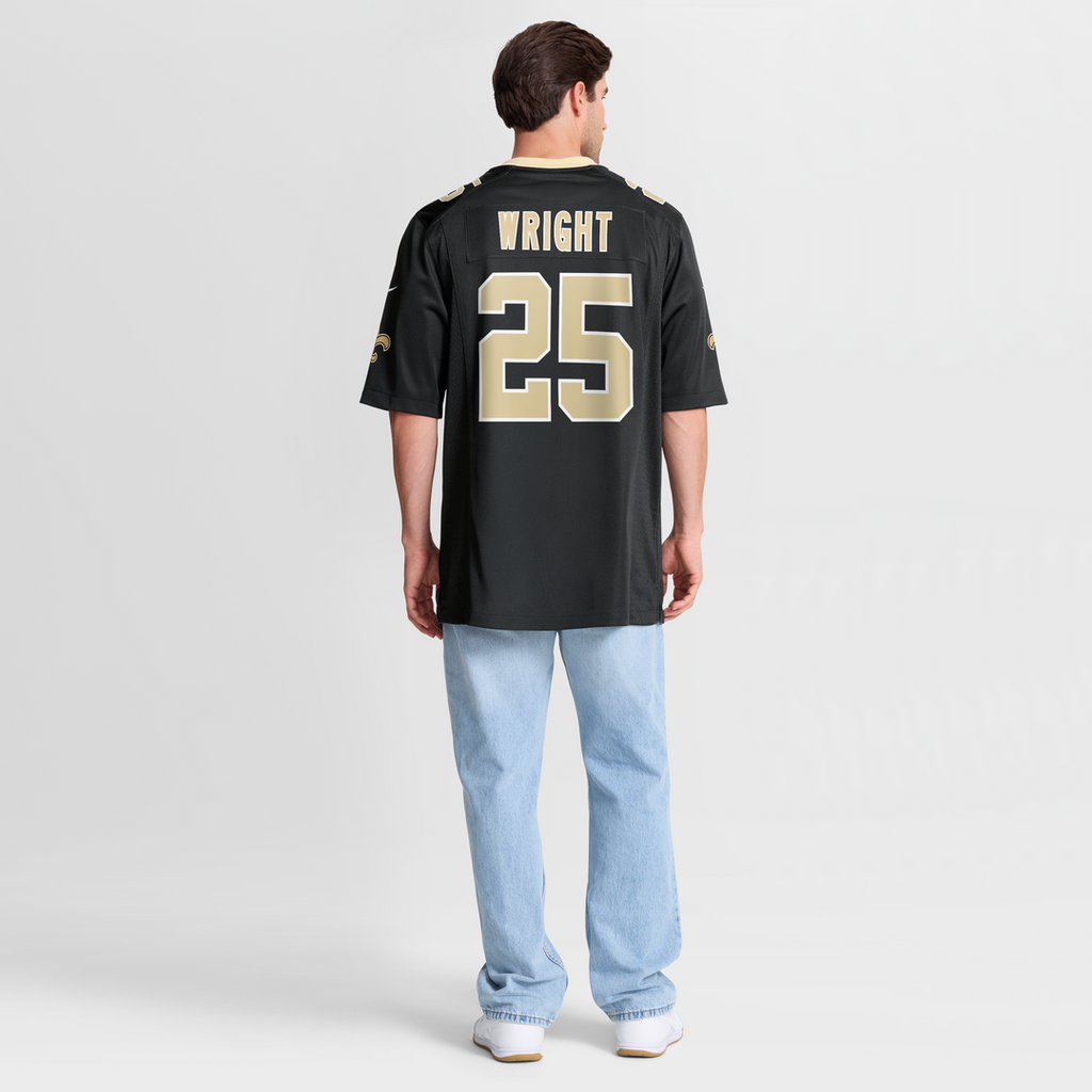 New Orleans Saints Rejzohn Wright Nike Team Game Jersey - Black