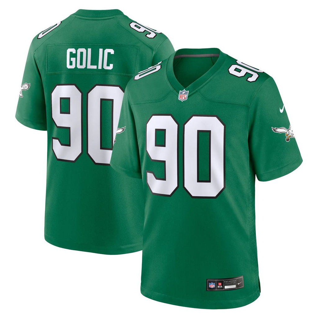 Philadelphia Eagles Mike Golic Nike Retired Player Alternate Game Jersey - Kelly Green