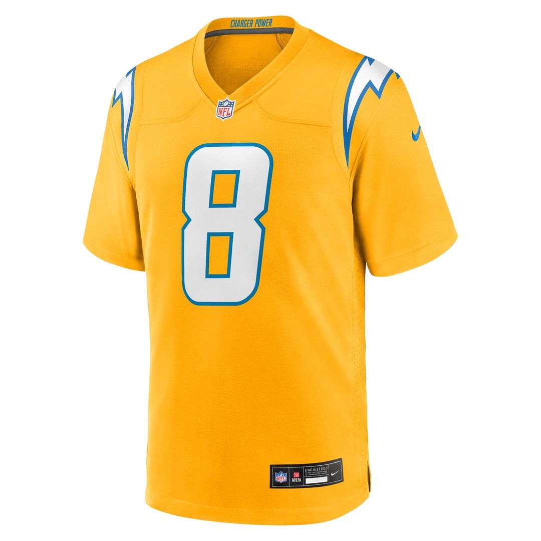 Los Angeles Chargers Omarion Hampton Nike Game Player Jersey - Powder Blue