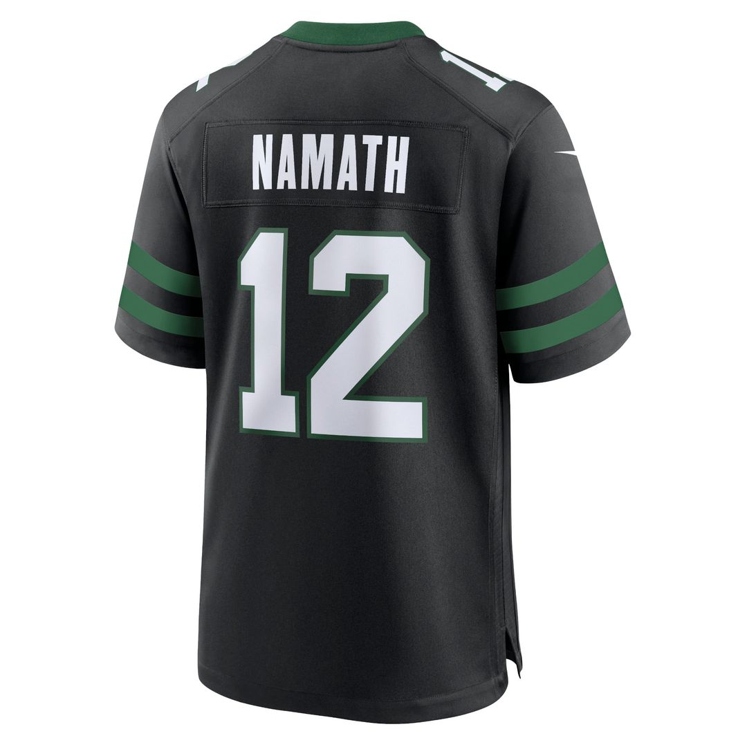 New York Jets Joe Namath Nike Alternate Retired Player Game Jersey - Legacy Black