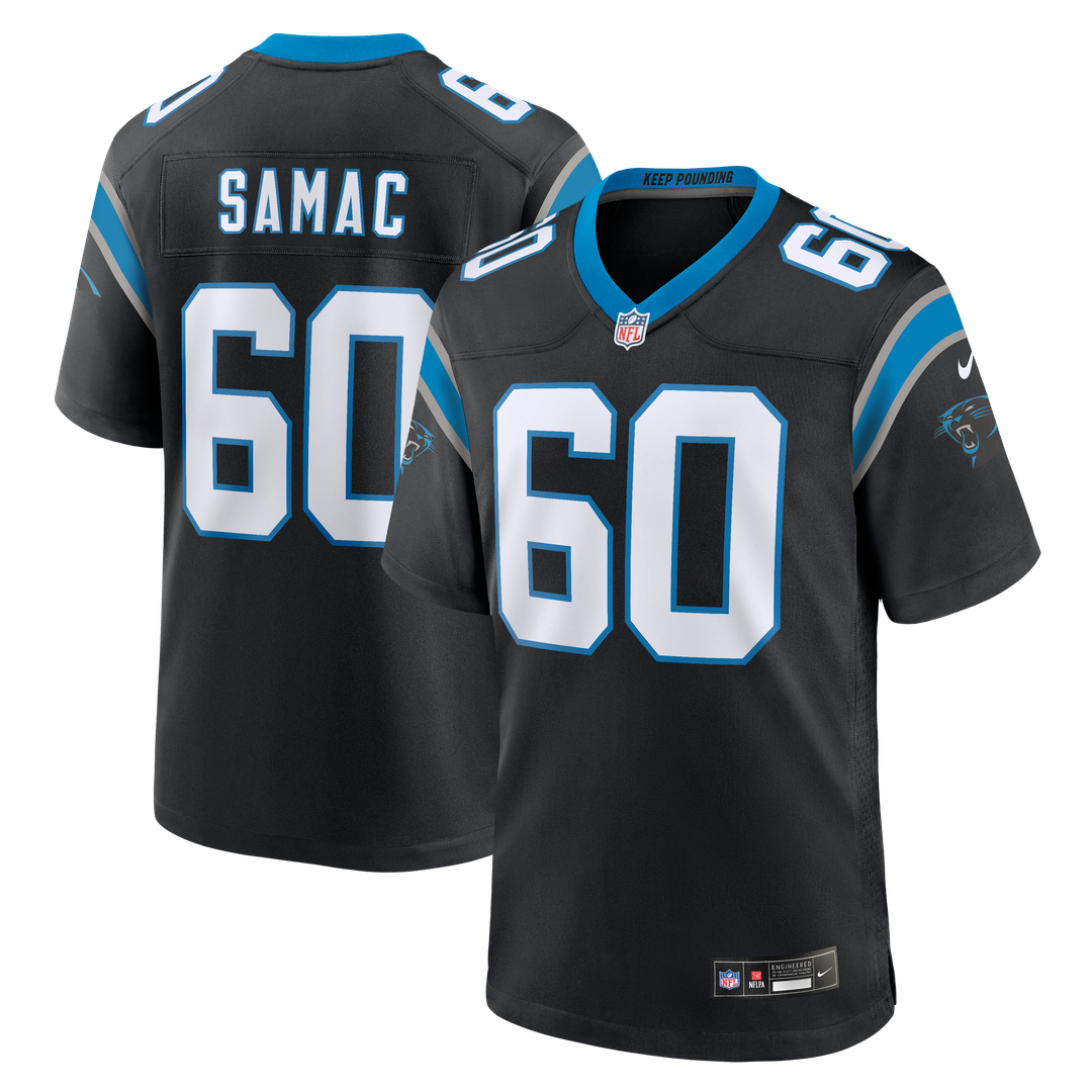 Carolina Panthers Nick Samac Nike Team Game Jersey - Black