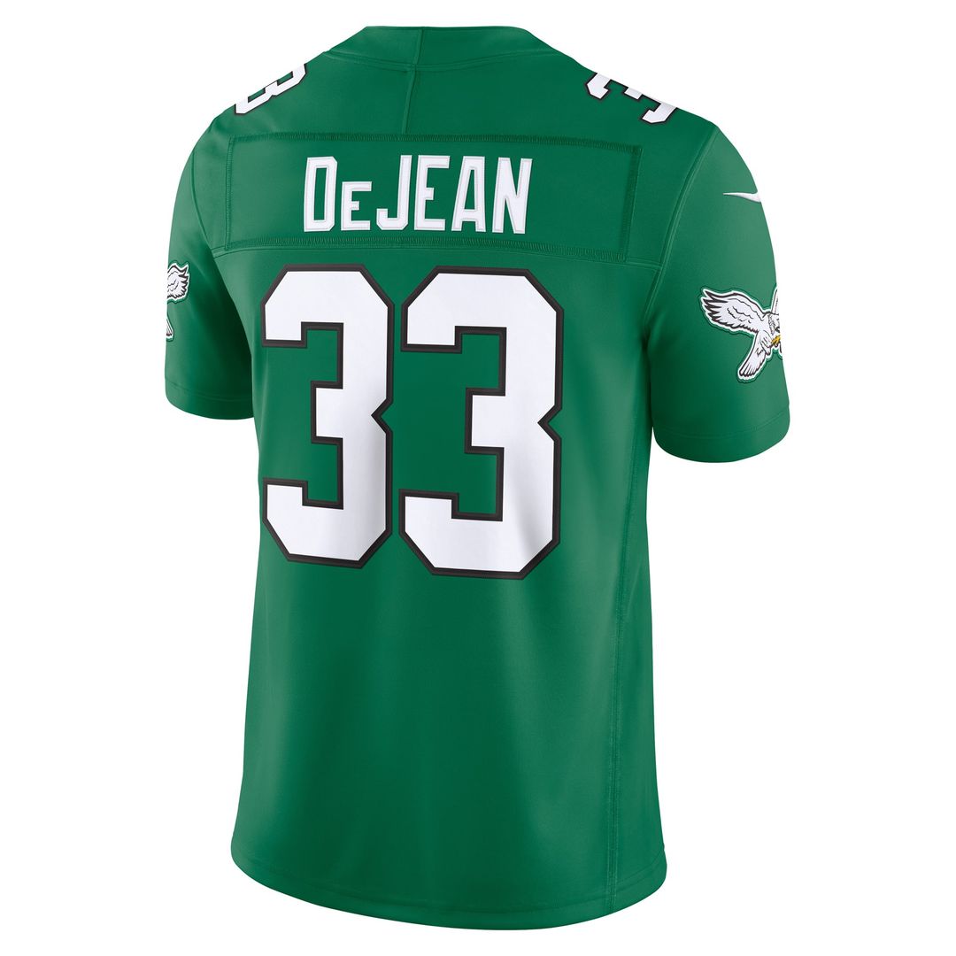 Philadelphia Eagles Cooper DeJean Nike Alternate Vapor F.U.S.E. Stitched Limited Jersey - Kelly Green