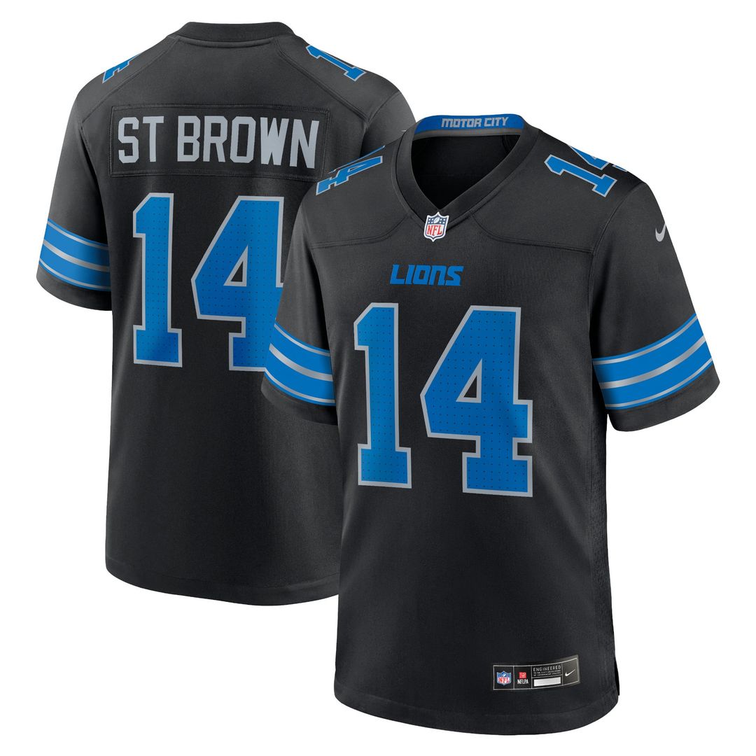 Detroit Lions Amon-Ra St. Brown Nike 2nd Alternate Game Jersey - Black