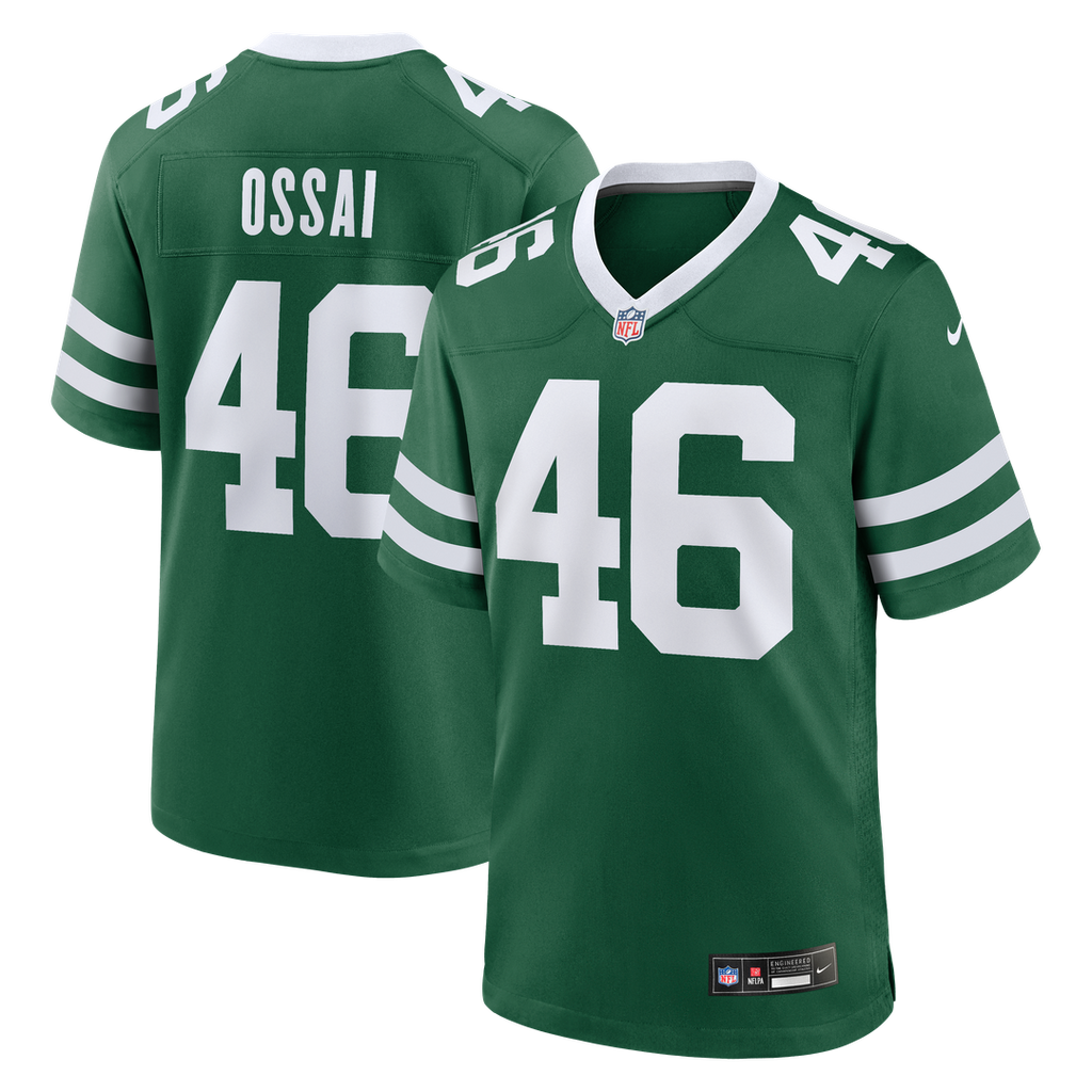 New York Jets Joseph Ossai Nike Team Game Jersey - Legacy Green