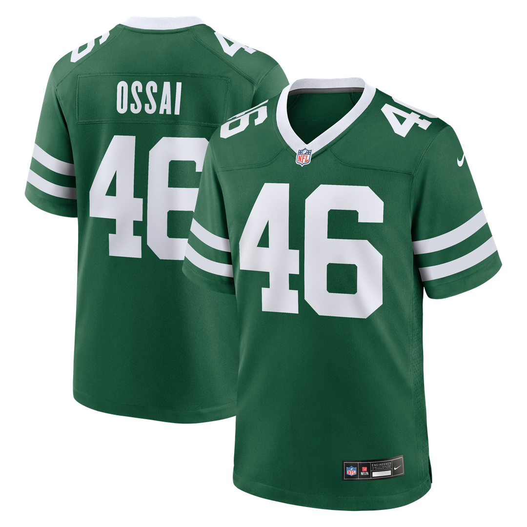 New York Jets Joseph Ossai Nike Team Game Jersey - Legacy Green