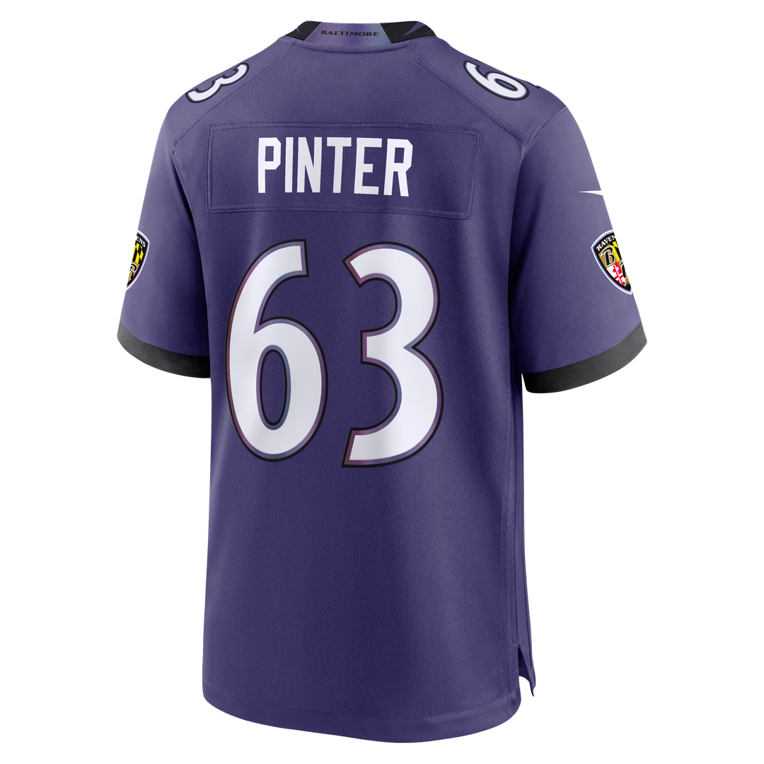 Baltimore Ravens Danny Pinter Nike Team Game Jersey - Purple